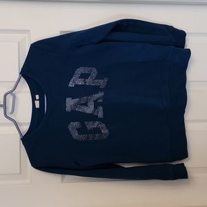 Gap‎ Glitter Logo Blue/Green Pullover Sweater. Women's S.